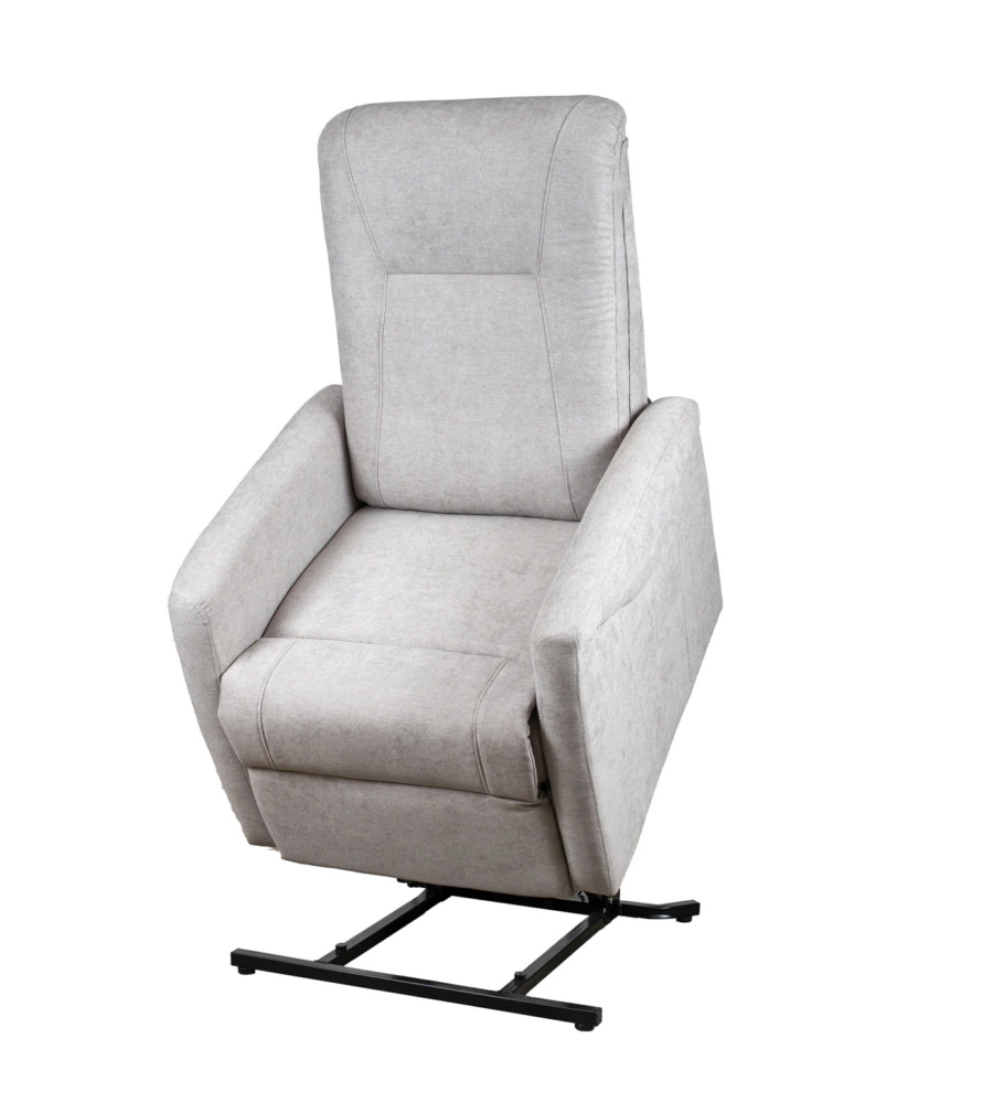 POLTRONA MASSAGGIANTE BELLAHOME "SIENA" CON RECLINER ELETTRICO IN TESSUTO GRIGIO, 75X93X105 CM